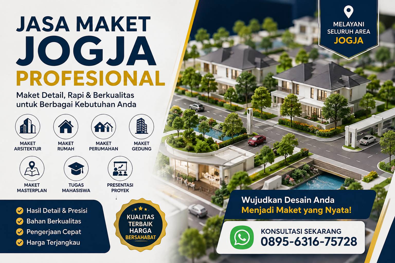 Jasa Maket Jogja Profesional untuk maket arsitektur dan perumahan