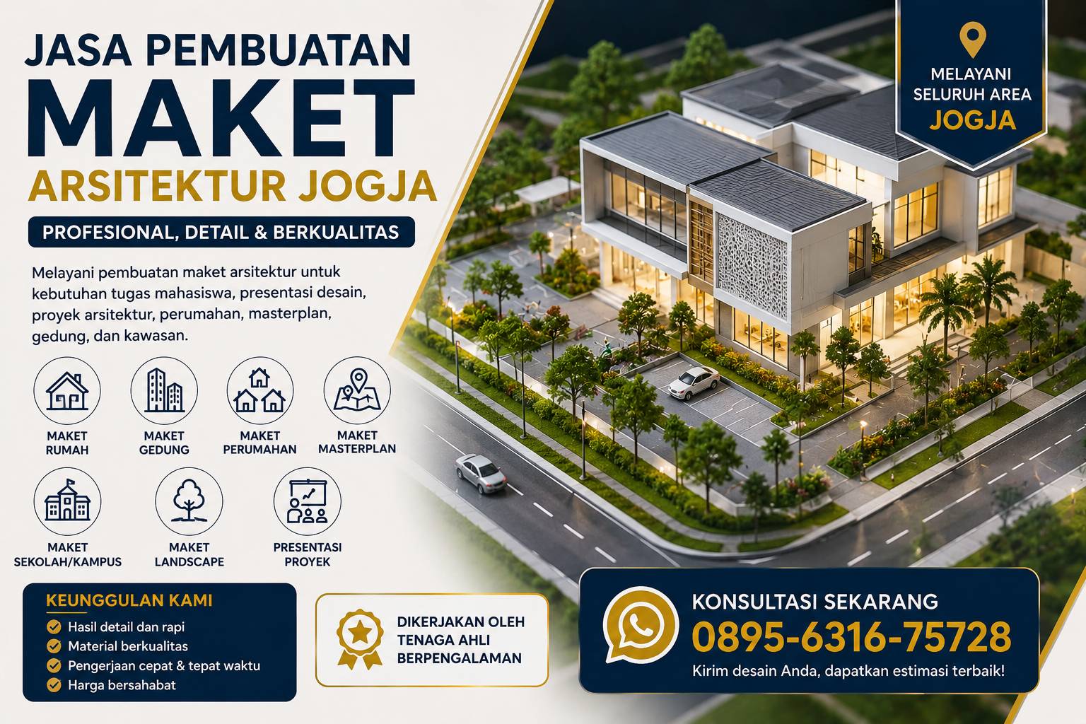 Jasa Pembuatan Maket Arsitektur Jogja profesional dan berkualitas