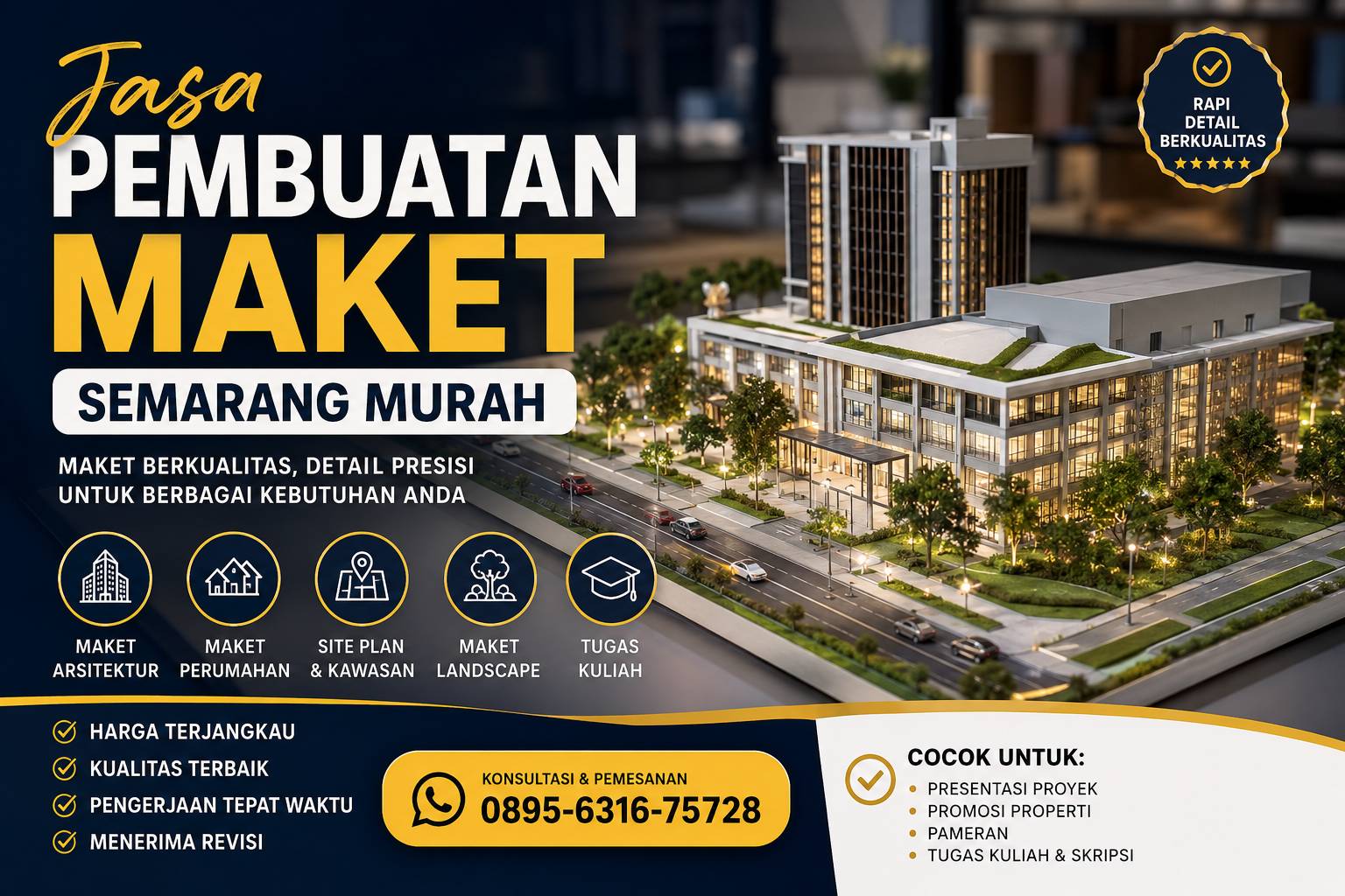 Jasa pembuatan maket Semarang murah berkualitas