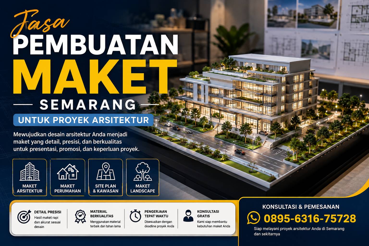 Jasa pembuatan maket Semarang untuk proyek arsitektur