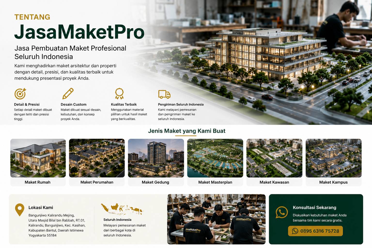 JasaMaketPro jasa pembuatan maket profesional seluruh Indonesia