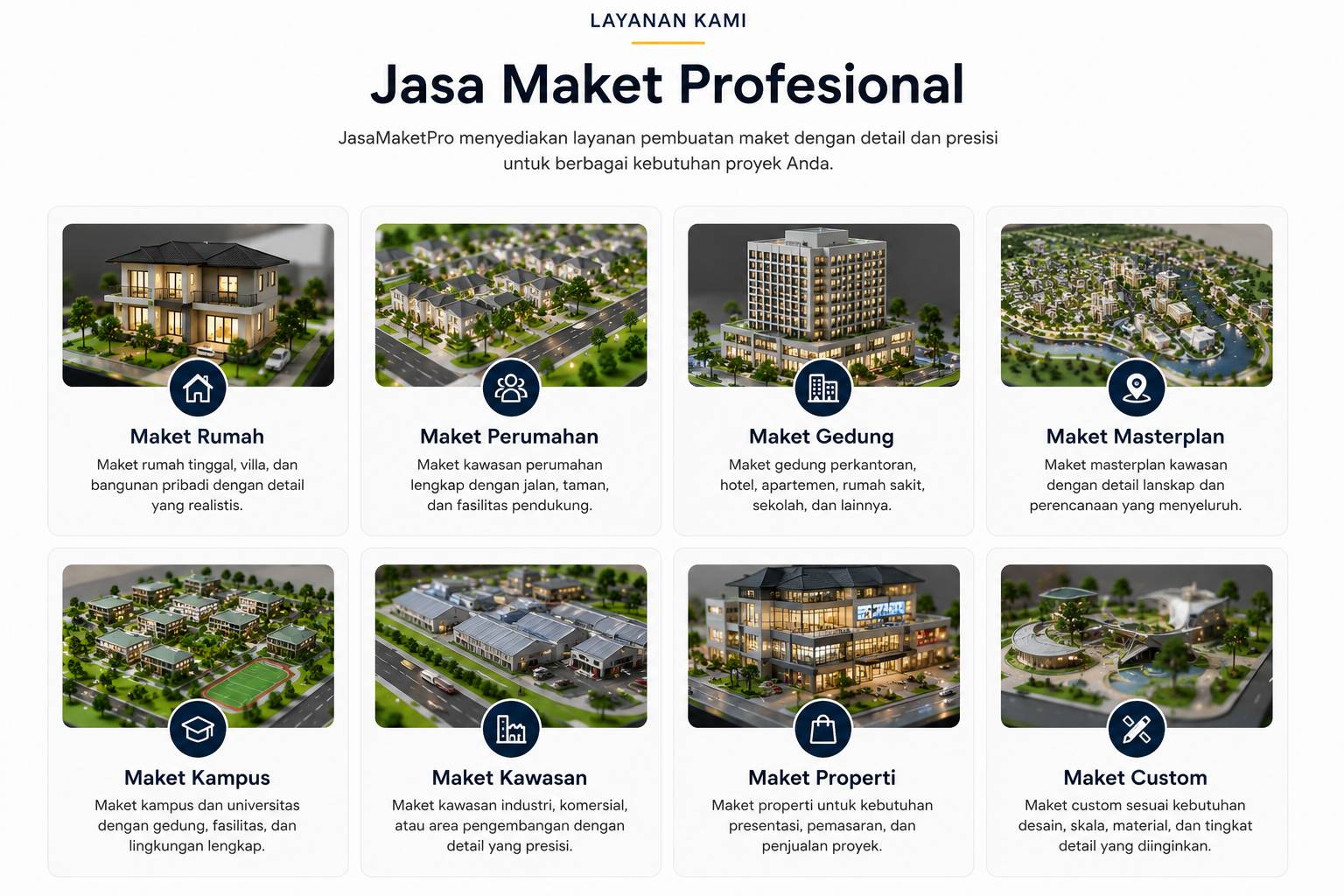 Layanan jasa maket profesional JasaMaketPro